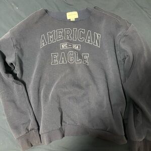 navy cut neckline sweater